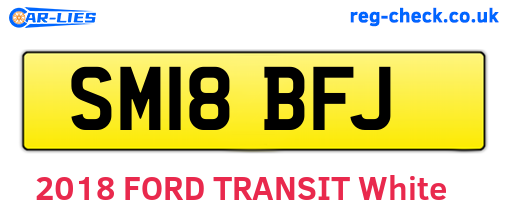 SM18BFJ are the vehicle registration plates.