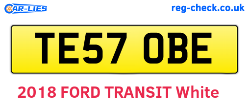TE57OBE are the vehicle registration plates.
