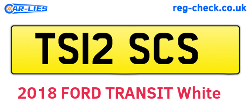 TS12SCS are the vehicle registration plates.