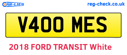 V400MES are the vehicle registration plates.