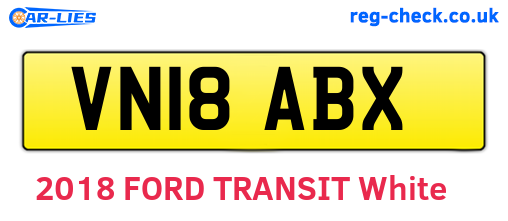 VN18ABX are the vehicle registration plates.