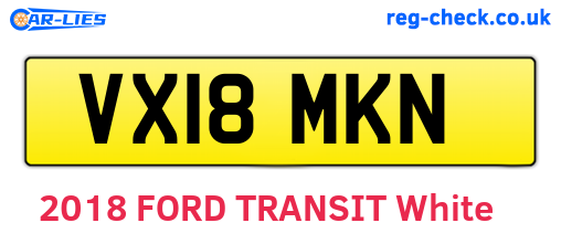 VX18MKN are the vehicle registration plates.