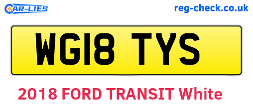 WG18TYS are the vehicle registration plates.