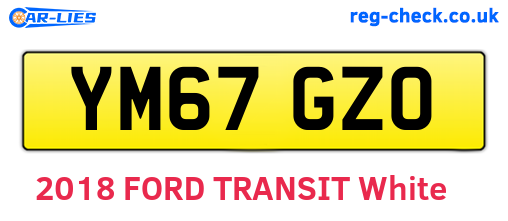 YM67GZO are the vehicle registration plates.