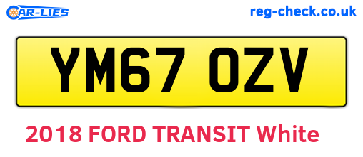 YM67OZV are the vehicle registration plates.