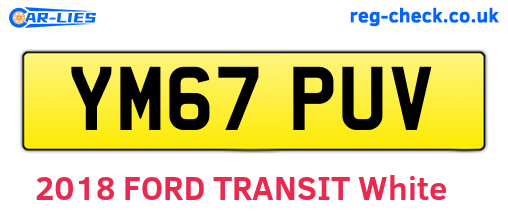 YM67PUV are the vehicle registration plates.