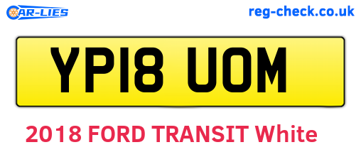 YP18UOM are the vehicle registration plates.