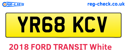 YR68KCV are the vehicle registration plates.