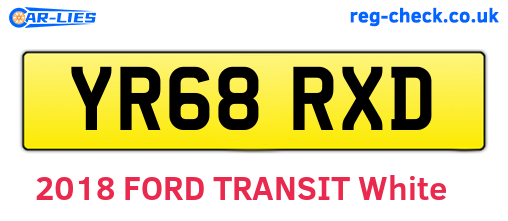 YR68RXD are the vehicle registration plates.
