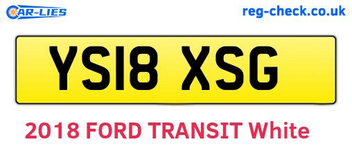 YS18XSG are the vehicle registration plates.