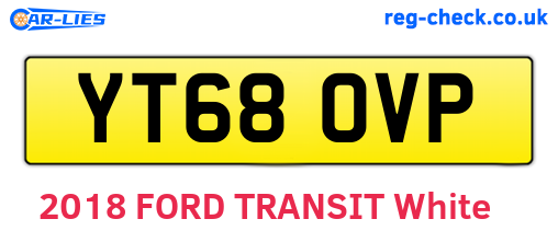 YT68OVP are the vehicle registration plates.