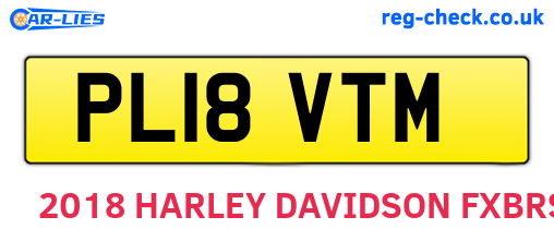 PL18VTM are the vehicle registration plates.