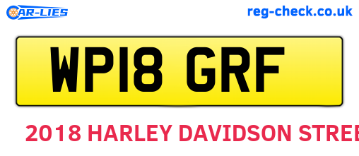 WP18GRF are the vehicle registration plates.