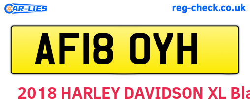AF18OYH are the vehicle registration plates.