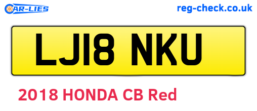 LJ18NKU are the vehicle registration plates.