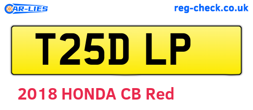 T25DLP are the vehicle registration plates.