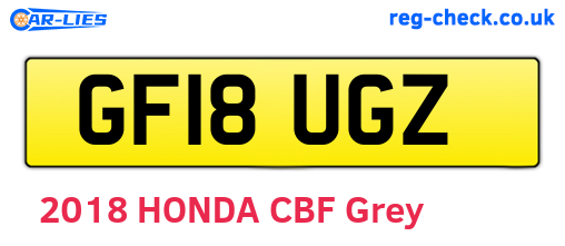 GF18UGZ are the vehicle registration plates.