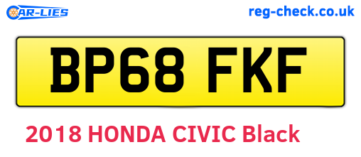 BP68FKF are the vehicle registration plates.
