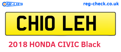 CH10LEH are the vehicle registration plates.