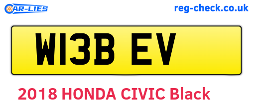 W13BEV are the vehicle registration plates.