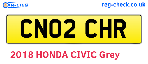 CN02CHR are the vehicle registration plates.