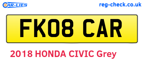 FK08CAR are the vehicle registration plates.