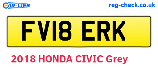 FV18ERK are the vehicle registration plates.