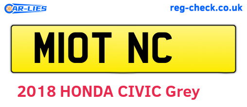 M10TNC are the vehicle registration plates.