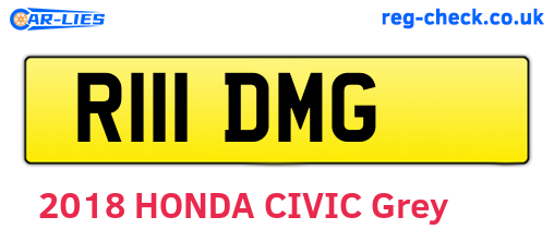 R111DMG are the vehicle registration plates.