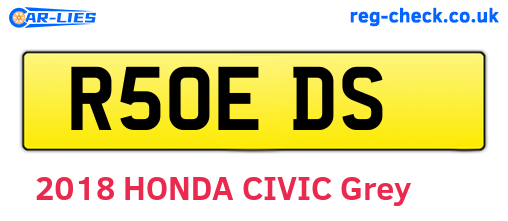 R50EDS are the vehicle registration plates.