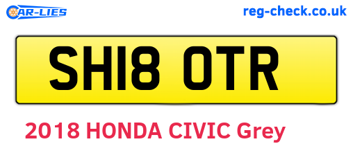 SH18OTR are the vehicle registration plates.