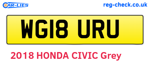 WG18URU are the vehicle registration plates.