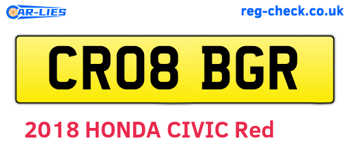 CR08BGR are the vehicle registration plates.