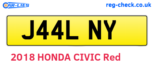 J44LNY are the vehicle registration plates.