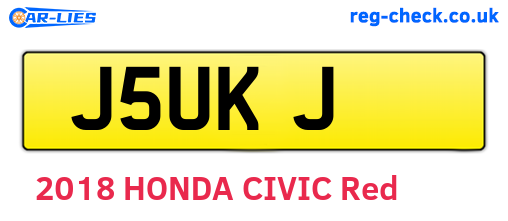 J5UKJ are the vehicle registration plates.