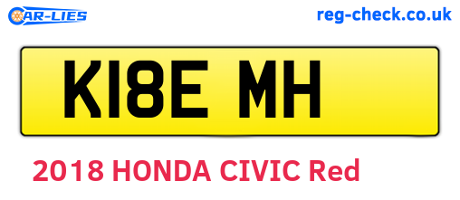K18EMH are the vehicle registration plates.