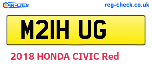 M21HUG are the vehicle registration plates.