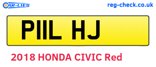 P11LHJ are the vehicle registration plates.