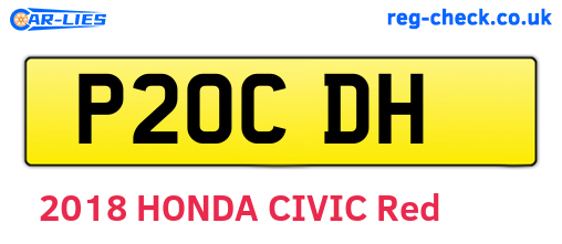 P20CDH are the vehicle registration plates.