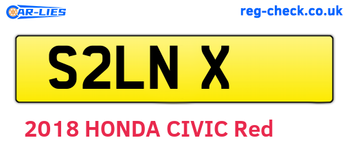 S2LNX are the vehicle registration plates.