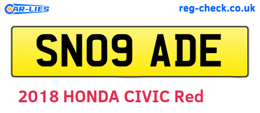 SN09ADE are the vehicle registration plates.