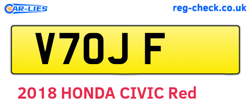 V7OJF are the vehicle registration plates.