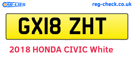GX18ZHT are the vehicle registration plates.