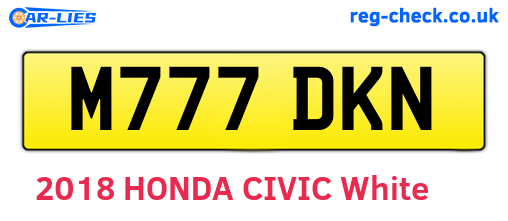 M777DKN are the vehicle registration plates.