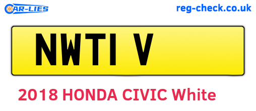 NWT1V are the vehicle registration plates.