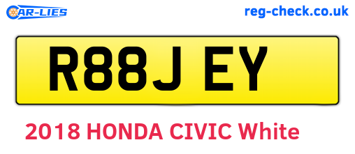 R88JEY are the vehicle registration plates.