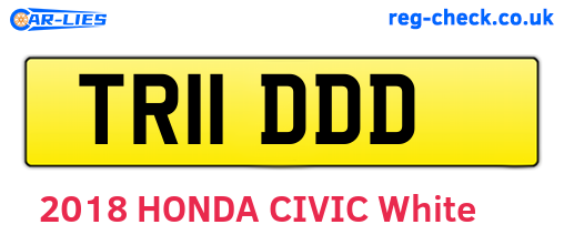 TR11DDD are the vehicle registration plates.