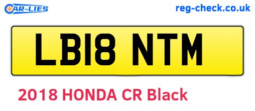 LB18NTM are the vehicle registration plates.