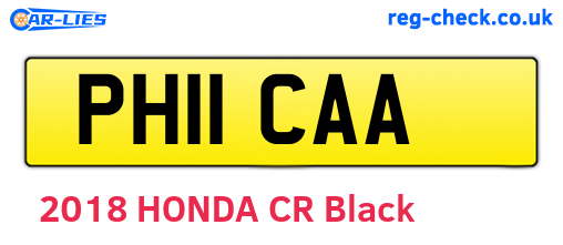 PH11CAA are the vehicle registration plates.