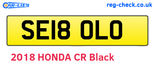 SE18OLO are the vehicle registration plates.